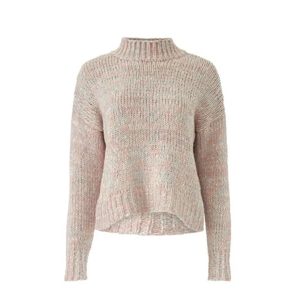 Slate and willow rent the runway nude and multi color turtle neck sweater - Picture 1 of 10